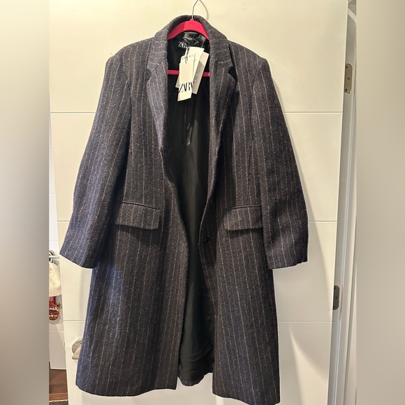 Zara Manteco Wool Long Coat - Picture 2 of 3